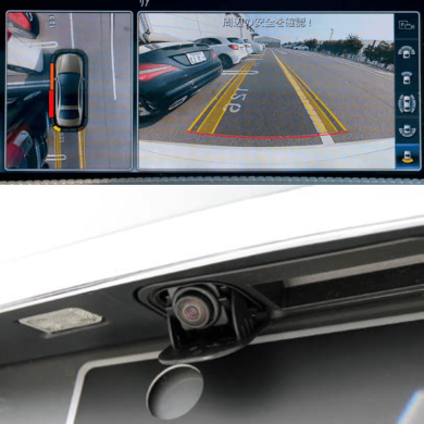 パーキングアシストリアビューカメラの画像